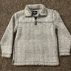 Women’s Boxercraft Fleece Quarter-Zip in Gray and Black size medium